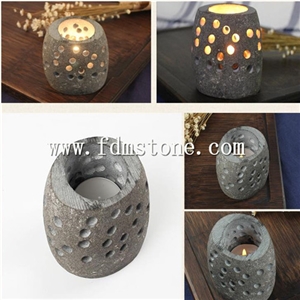 Bird Carved Stone Candelabrum,Lantern Holder
