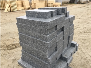 G426 Flamed Silver Grey Granite Palisades 12x12x50/100 cm