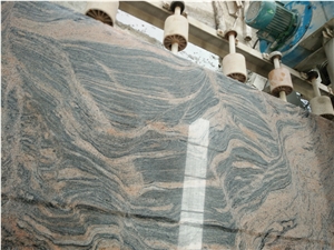 China Multicolor Pink Granite, China Juparana Granite, Polished Slab 210cm X 60 cm X 1.8cm
