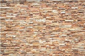 China Rusty Quartzite Cultured Stone, Wall Cladding, Yellow Stacked Stone Veneer, Corner Stone Clearance