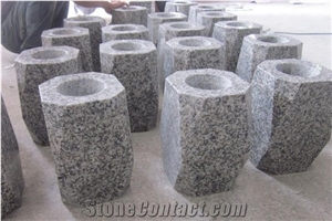 Granite Polished Monumental Vases/ Granite Polished Round Monumental Vases/ Granite Tombstone Vases/Granite Memorial Vases/Natural Stone Funeral Vase