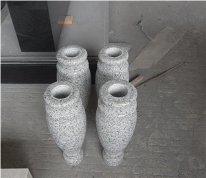 Grey Blue Black Granite Polished Vase Memorial Accessories