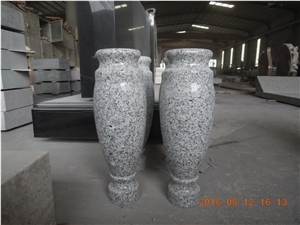 Grey Blue Black Granite Polished Vase Memorial Accessories