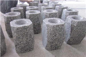 Grey Blue Black Granite Polished Vase Memorial Accessories