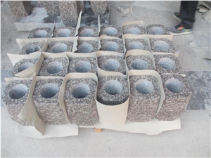 Grey Blue Black Granite Polished Vase Memorial Accessories