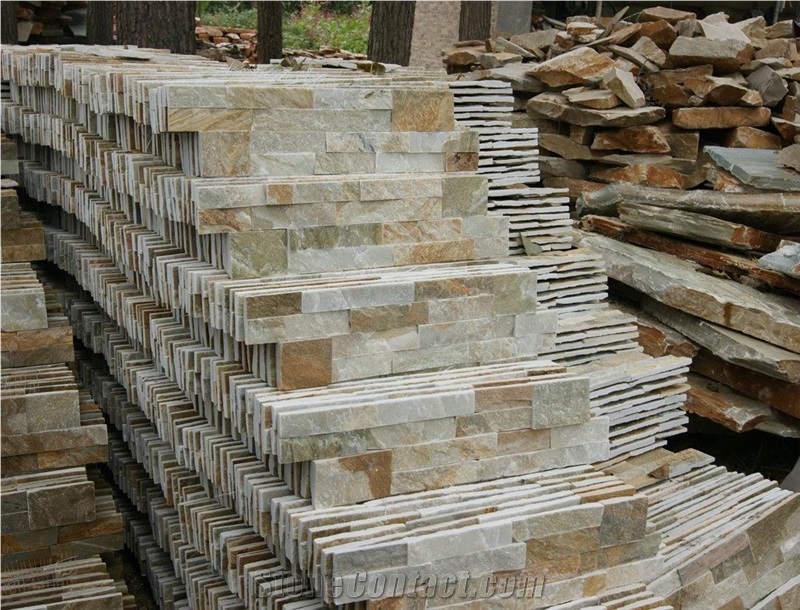 Grey Cultured Stone for Wall Cladding, Stacked Stone Veneer