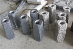 Light Grey G603 Granite Polished Monumental Vases/Bally White Granite Polished Round Monumental Vases/Jinjiang White Granite Tombstone Vases/Granite Memorial Vases/Natural Stone Funeral Vase