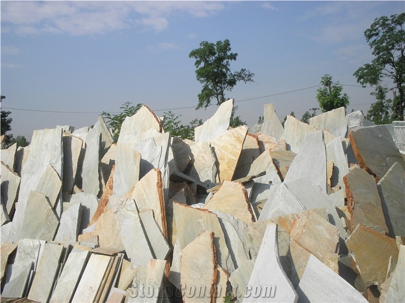 Slate Random Flagstone, Rusty Slate Flagstone,Landscaping Stones,Crazy Stone, Irregular Flagstone Landscape