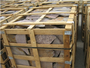 Slate Random Flagstone, Rusty Slate Flagstone,Landscaping Stones,Crazy Stone, Irregular Flagstone Landscape