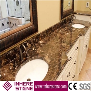 China Dark Emperado Marble Stone, Bathroom Countertop for Sale, Vanity Top