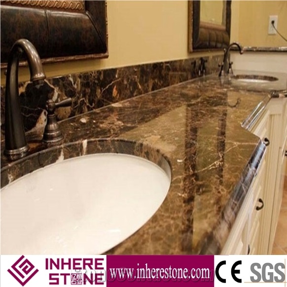China Dark Emperado Marble Stone, Bathroom Countertop for Sale, Vanity Top