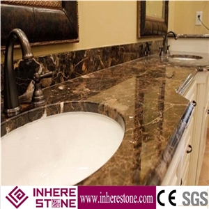 China Dark Emperado Marble Stone, Bathroom Countertop for Sale, Vanity Top