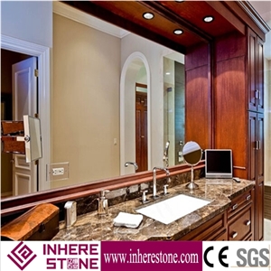 China Dark Emperado Marble Stone, Bathroom Countertop for Sale, Vanity Top