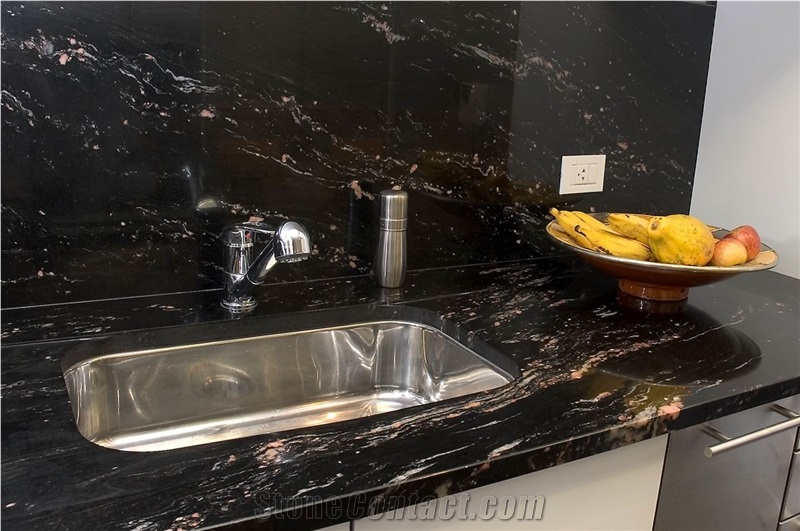 Porto Rosa Granite Blocks, Brazil Black Granite