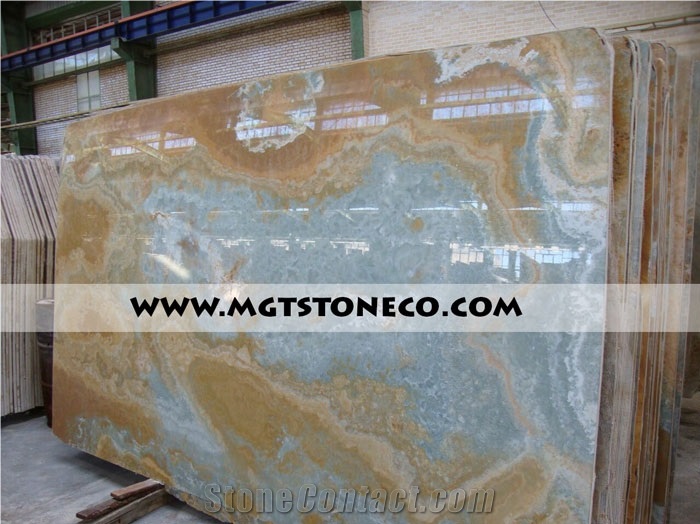Aqua Blue Onyx Slabs & Tiles