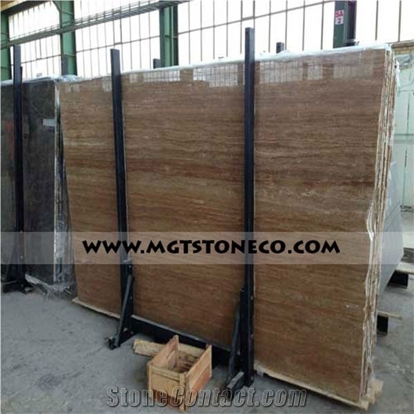 Iran Brown Travertine Slabs & Tiles