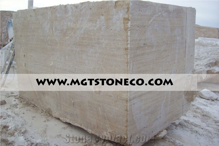 Iran Light Beige Travertine Blocks (Classic)
