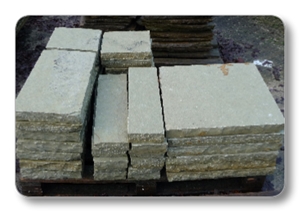 Hard York Grey Stone Pier Caps (Flat Top with Natural Edges)