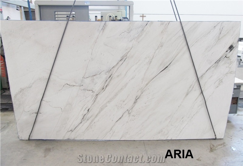 Aria White Quartzite Slab