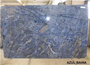 Azul Bahia Granite Slabs, Brazil Blue Granite