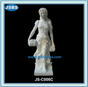 Antique Four Seasons Statue, Hunan White Marble Human Sculptures