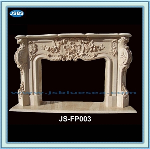 China Flower Carving Marble Fireplace China Flower Carving Marble Fireplace