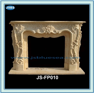 China Flower Carving Marble Fireplace