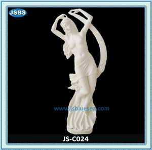 Color Marble Girl Statue, Landscape Sculptures