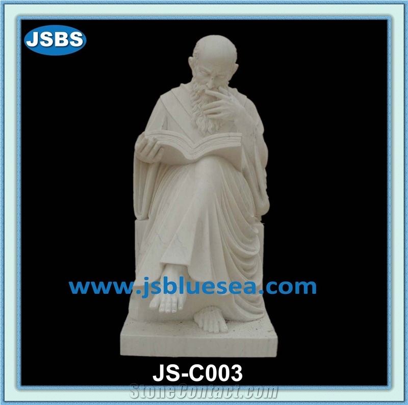 Decorative Garden White Marble Stone Statue, Human Sculptures