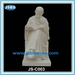 Decorative Garden White Marble Stone Statue, Human Sculptures