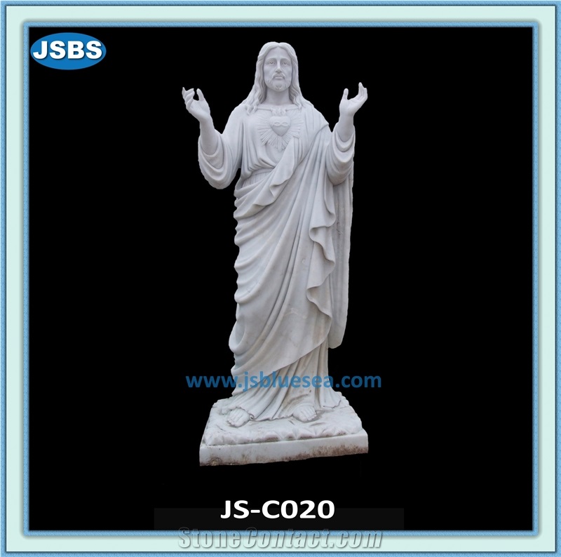 Marble Virgin Mary Statue, Empress White Marble Religious Sculptures