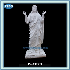 Marble Virgin Mary Statue, Empress White Marble Religious Sculptures