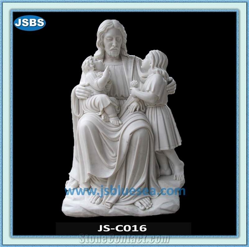 Marble Virgin Mary Statue, Empress White Marble Religious Sculptures