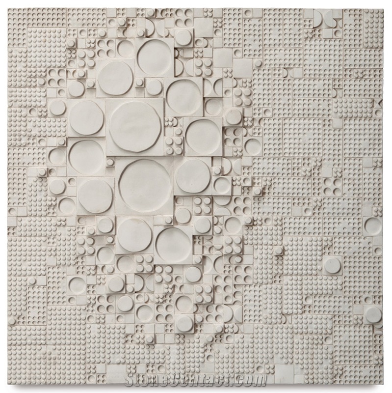 A Quality White Marble 3d Wall Relief Laser Engravings,Embossments