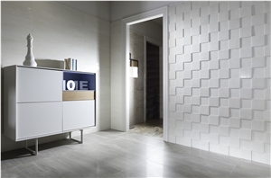 Artificial Stone White Marble Cut to Size Shaped 3d Walling Relief