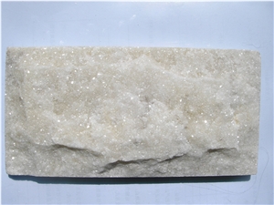 Beige Quartzite Split Face Mushroom Stone Wall Cladding