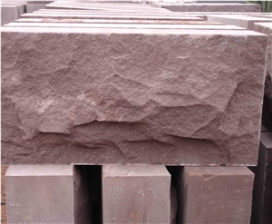 China Red Rosso Sandstone Split Face Mushroom Stone Wall Cladding Exterior Walling Panel China Red Rosso Sandstone Split Face Mushroom Stone Wall Cladding Exterior Walling Panel