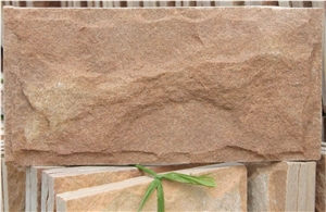 China Red Sandstone Mushroom Surface Stone for Wall Covering Panel Stone