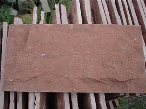 China Red Sandstone Mushroom Surface Stone for Wall Covering Panel Stone