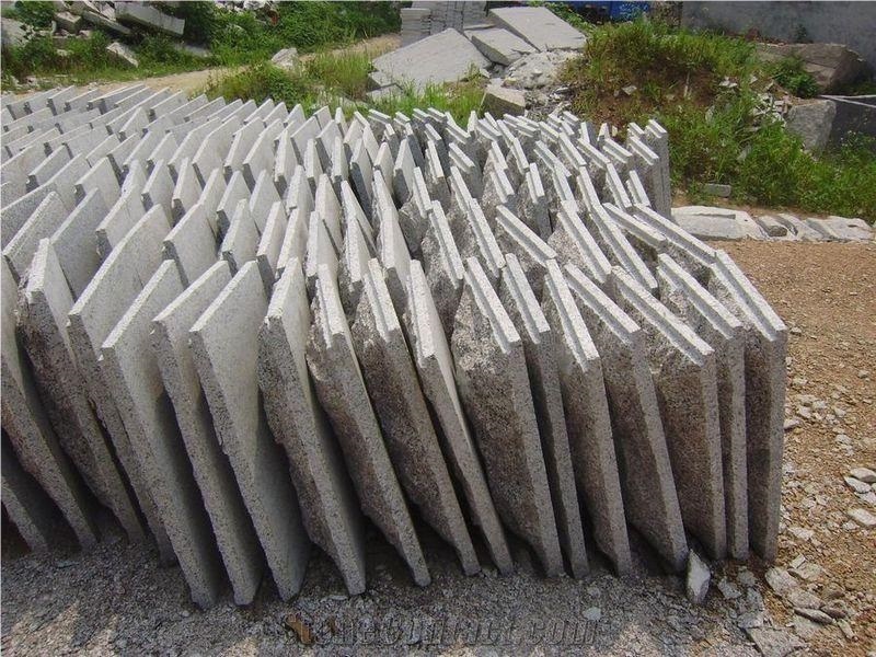 G682 Sun Set Mushroomed Surface Stone for Wall Cladding, G682 Granite Mushroom Stone