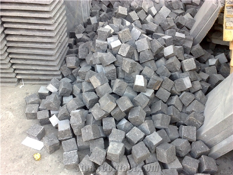G684 Black Basalt Polished Steps,Stairs Interior Stone Staircases