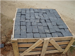Hainan Black Basalt Brick Pavers Flooring Garden Pattern Stepping Exterior Pattern