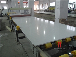 Big Size 126"*63" Artificial Pure White Quartz Stone Slab Price