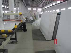 Big Size 126"*63" Artificial Pure White Quartz Stone Slab Price