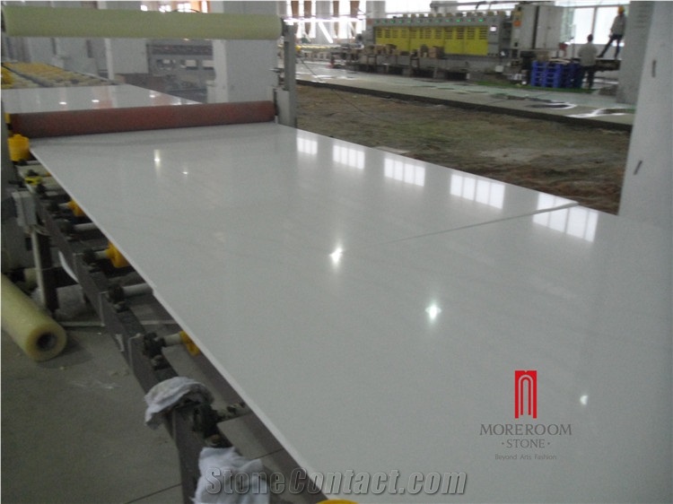 Big Size 126"*63" Artificial Pure White Quartz Stone Slab Price