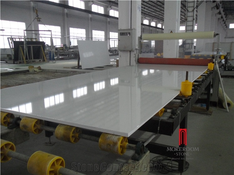 Big Size 126"*63" Artificial Pure White Quartz Stone Slab Price