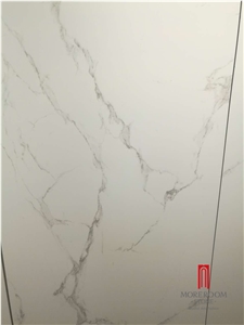 Calacatta White Marble Look Glazed Polished Porcelain Tile Flooring