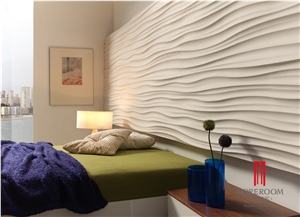 Cnc 3d Design White Marble Wall Panels Decoration