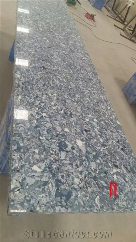 Customize Quartz Stone Countertop, Blue Quartz Kitchen Countertops
