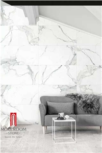 Foshan Porcelain Tiles That Looks Like Carrara and Calcatta White Marble for Luxury Decoration